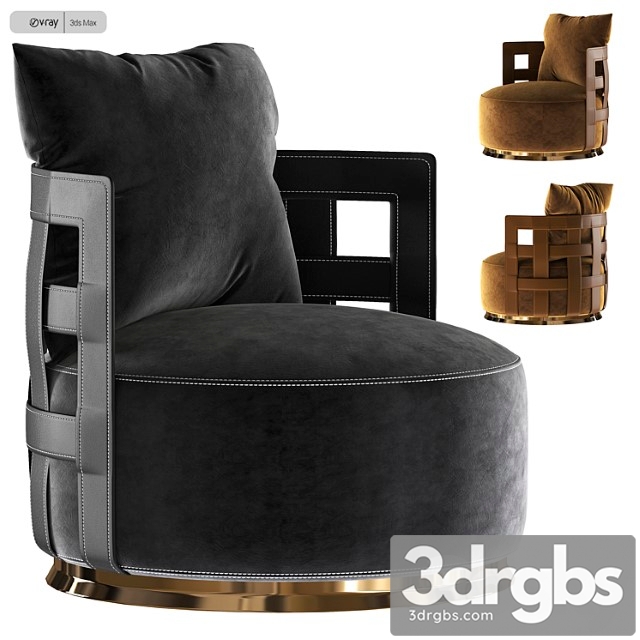 Rugiano Braid Armchair 3dsmax Download - thumbnail 1