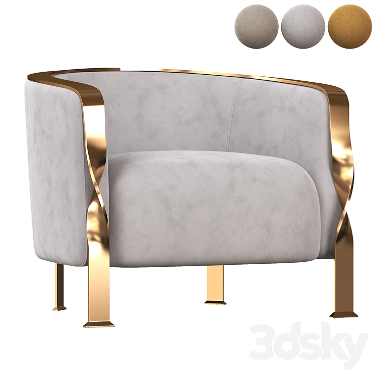 Rugiano_Paris_Armchair 3DS Max - thumbnail 1