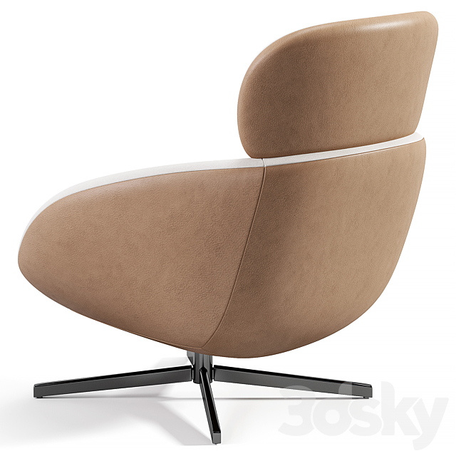 Russell Armchair By Minotti 3DS Max Model - thumbnail 6