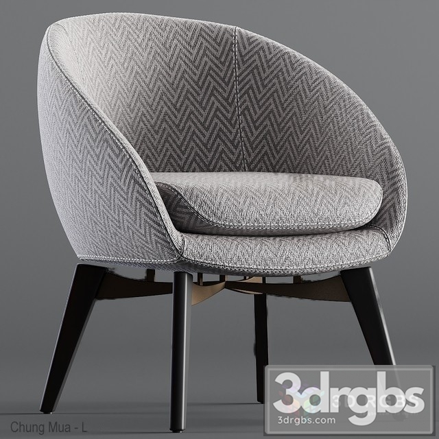 Russell Lounge Armchair 3dsmax Download - thumbnail 1