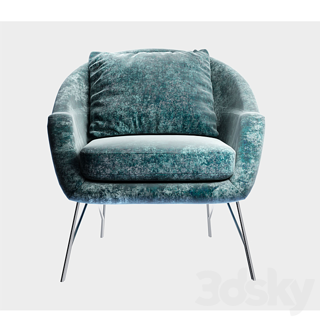 Saba Italia Chillout armchair 3DS Max Model - thumbnail 2