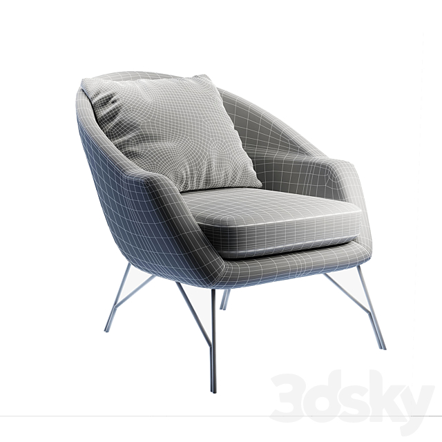 Saba Italia Chillout armchair 3DS Max Model - thumbnail 3