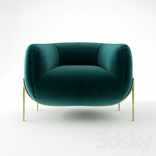 Saba Italia Geo armchair 3DSMax File - thumbnail 2