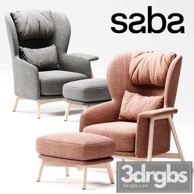 Saba Italia Kepi Armchair 3dsmax Download - thumbnail 1