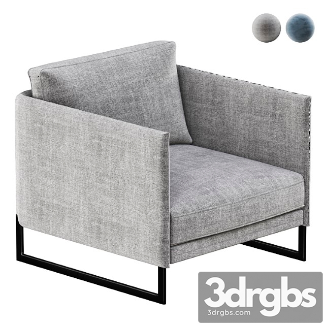 Saba italia livingston armchair 3dsmax Download - thumbnail 1