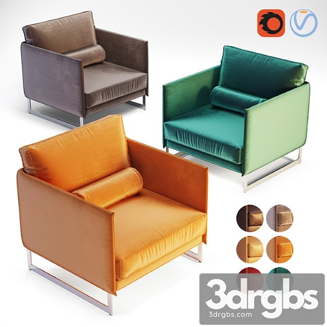 Saba livingston armchair 3dsmax Download - thumbnail 1