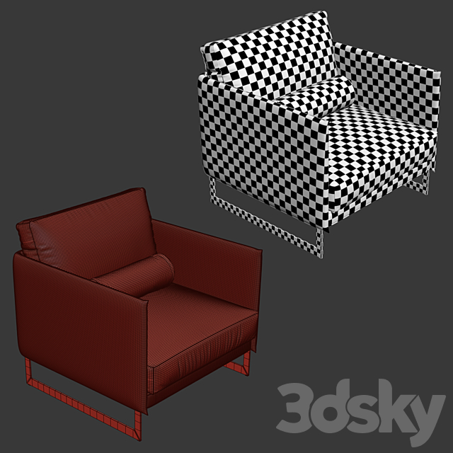 Saba Livingston Armchair 3DSMax File - thumbnail 3