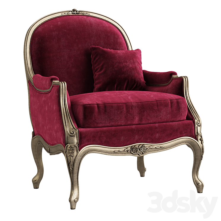 SALDA Arredamenti Armchair art. 7852 3DS Max - thumbnail 1