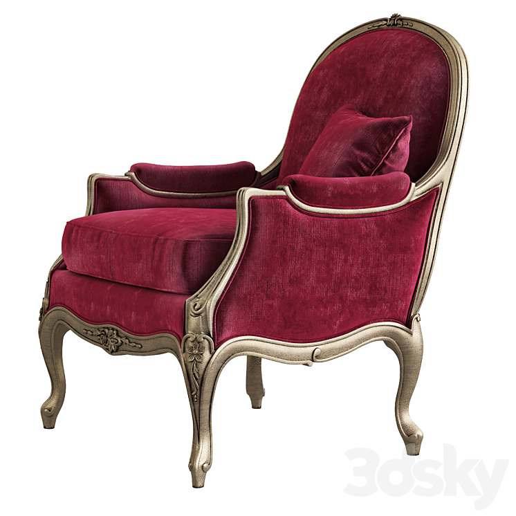 SALDA Arredamenti Armchair art. 7852 3DS Max - thumbnail 2