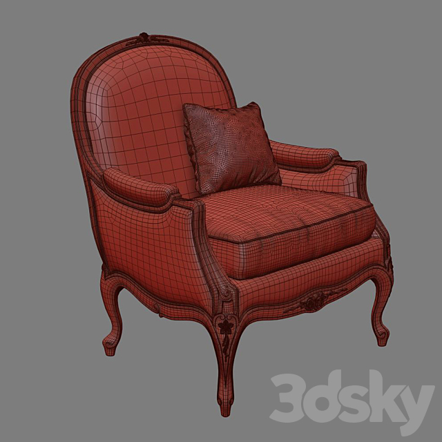 SALDA Arredamenti Armchair art. 7852 3DSMax File - thumbnail 3