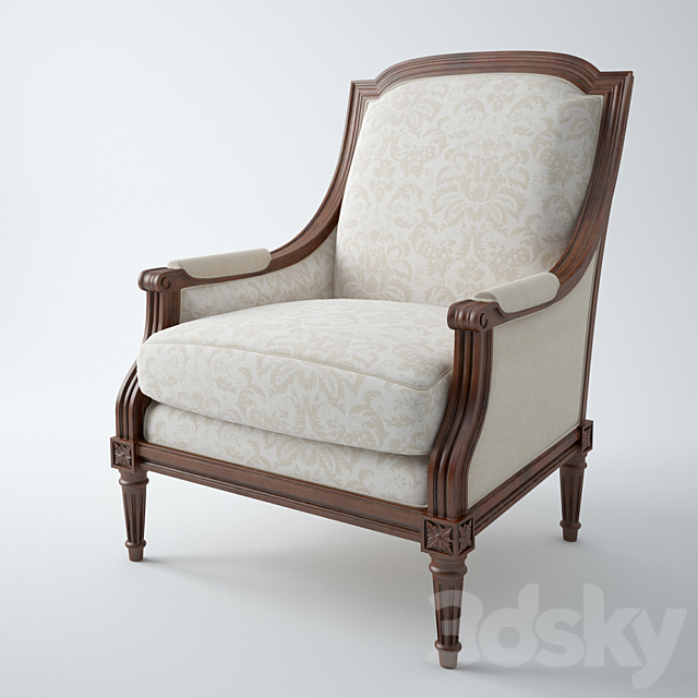 SALDA ARREDAMENTI chair 7926 3ds Max - thumbnail 1