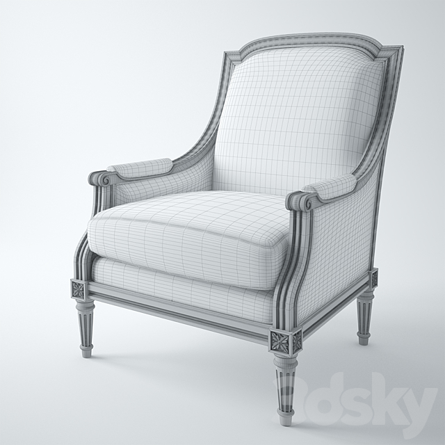 SALDA ARREDAMENTI chair 7926 3ds Max - thumbnail 2