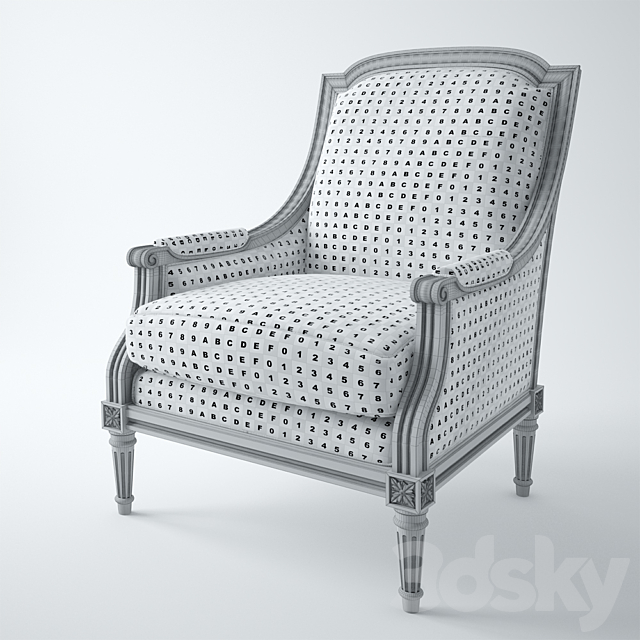 SALDA ARREDAMENTI chair 7926 3ds Max - thumbnail 3