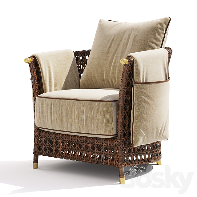 SAMUELE MAZZA Rigel Armchair 3ds Max - thumbnail 1