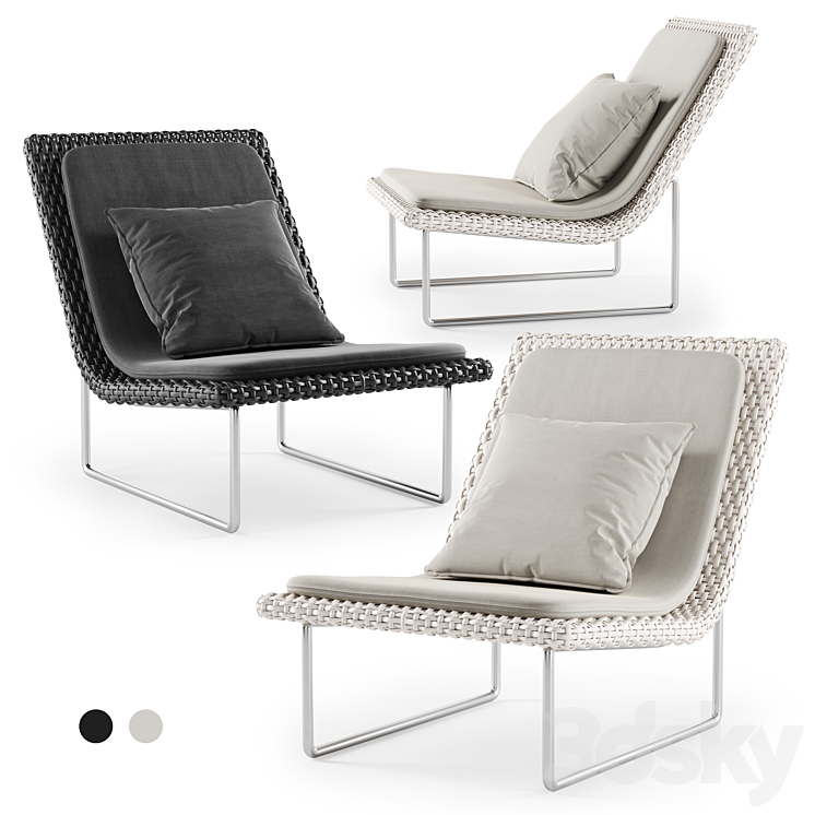 Sand Lounge Chair by Paola Lenti \/ Beach Chair 3DS Max - thumbnail 1