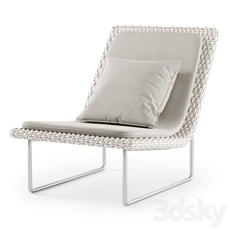 Sand Lounge Chair by Paola Lenti \/ Beach Chair 3DS Max - thumbnail 2