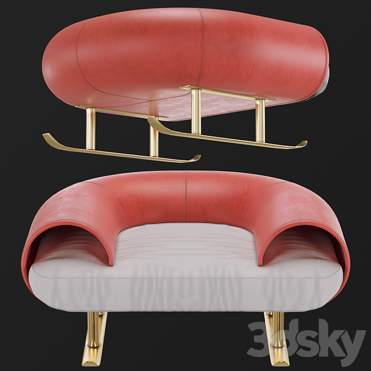 Santa Claus Chair 3DS Max - thumbnail 1