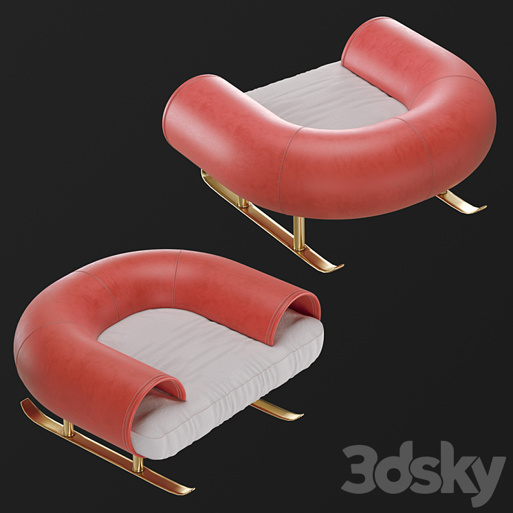 Santa Claus Chair 3DS Max - thumbnail 2