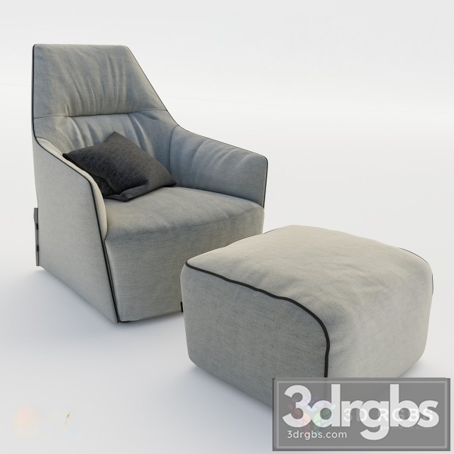 Santa Monica Armchair 3dsmax Download - thumbnail 1