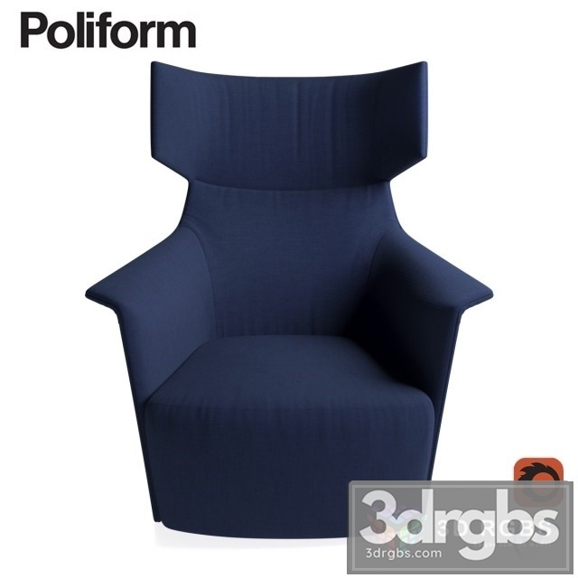 Santa Monica Home Armchair 3dsmax Download - thumbnail 1