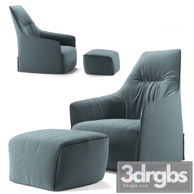 Santa Monika Lounge Armchair 3dsmax Download - thumbnail 1