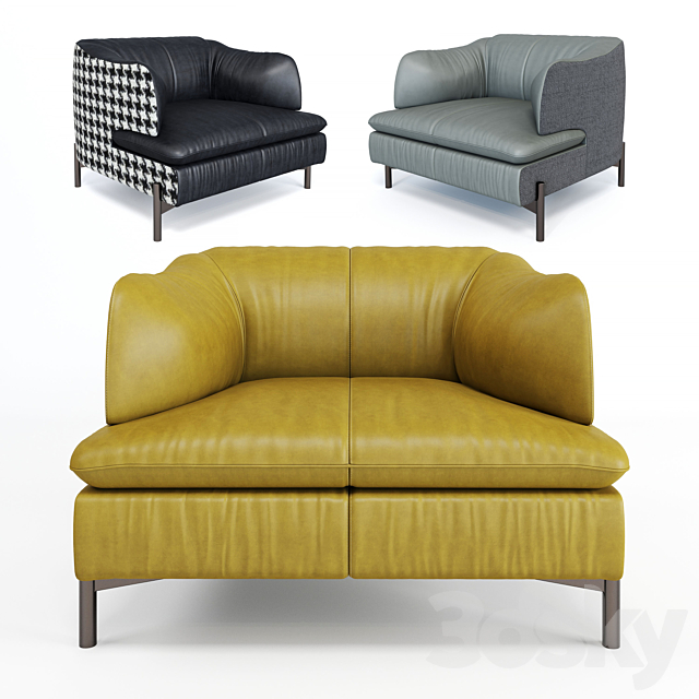 Saturday Armchair Natuzzi 3DSMax File - thumbnail 1