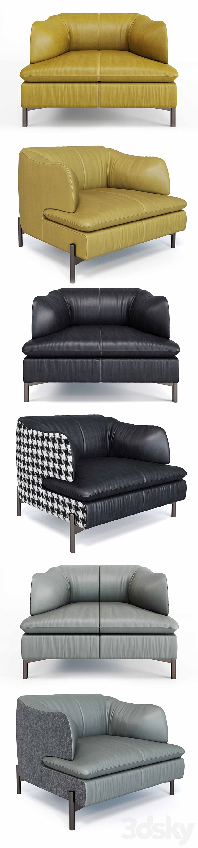 Saturday Armchair Natuzzi 3DSMax File - thumbnail 2