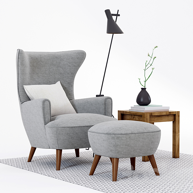 Scandinavian Designs Katja High Back Chair 3ds Max - thumbnail 1