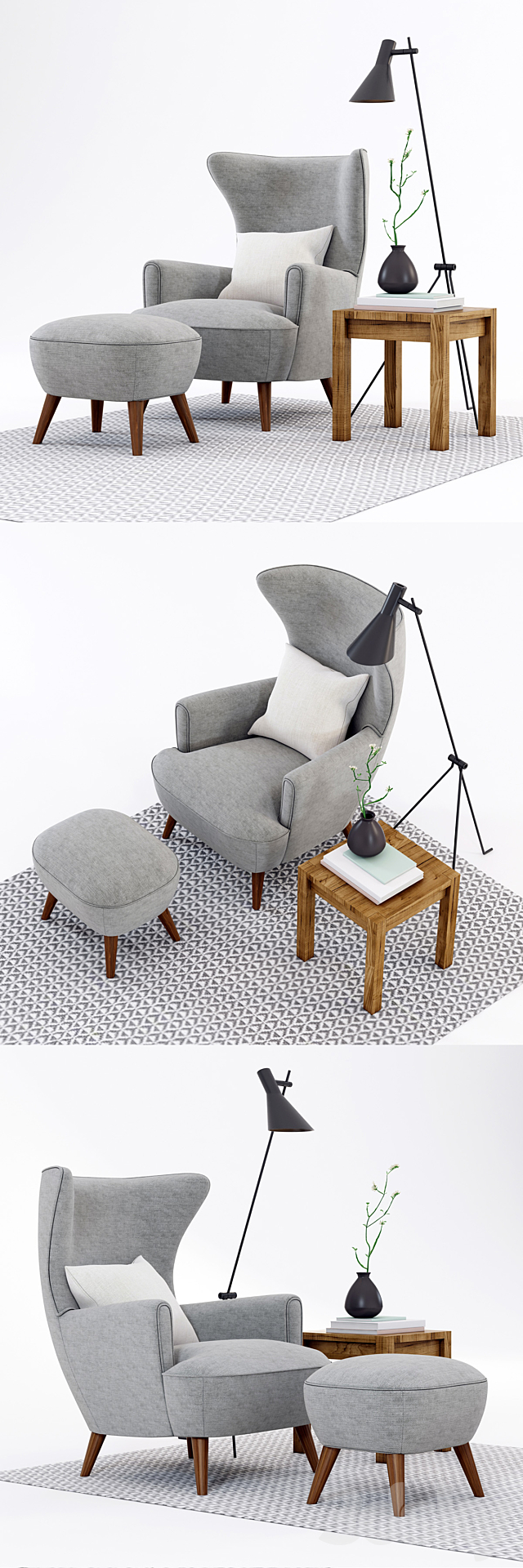 Scandinavian Designs Katja High Back Chair 3ds Max - thumbnail 2