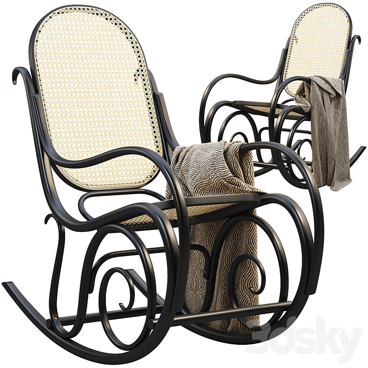 Schaukelstuhl lounge chair 3DS Max - thumbnail 1