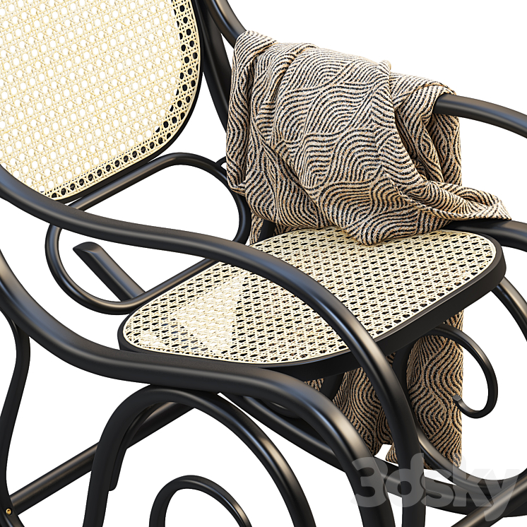 Schaukelstuhl lounge chair 3DS Max - thumbnail 2