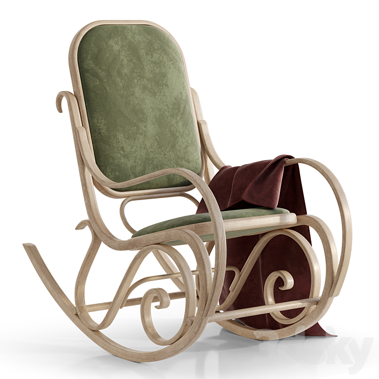 Schaukelstuhl Lounge Chair by Gebrüder Thonet 3DS Max Model - thumbnail 1