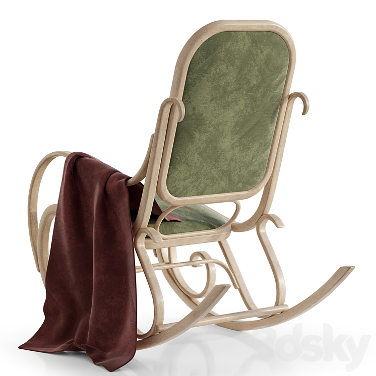 Schaukelstuhl Lounge Chair by Gebrüder Thonet 3DS Max Model - thumbnail 2