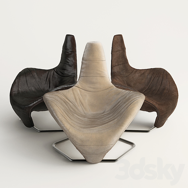 Scirocco chair chair 3DS Max Model - thumbnail 2