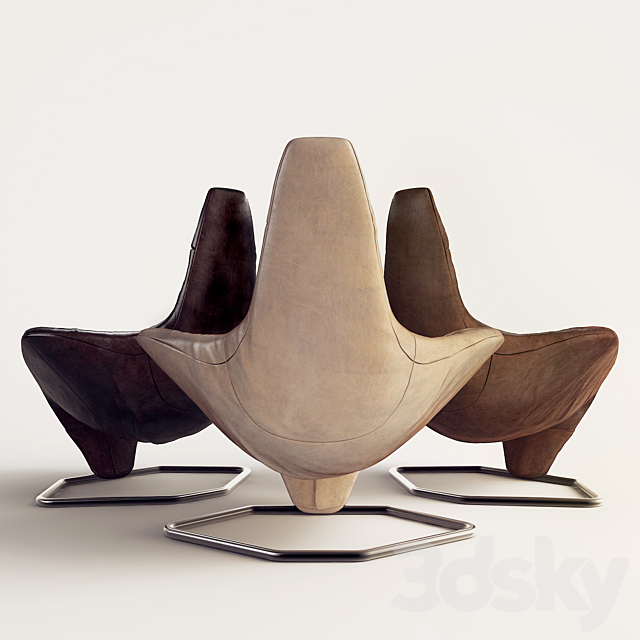 Scirocco chair chair 3DS Max Model - thumbnail 3