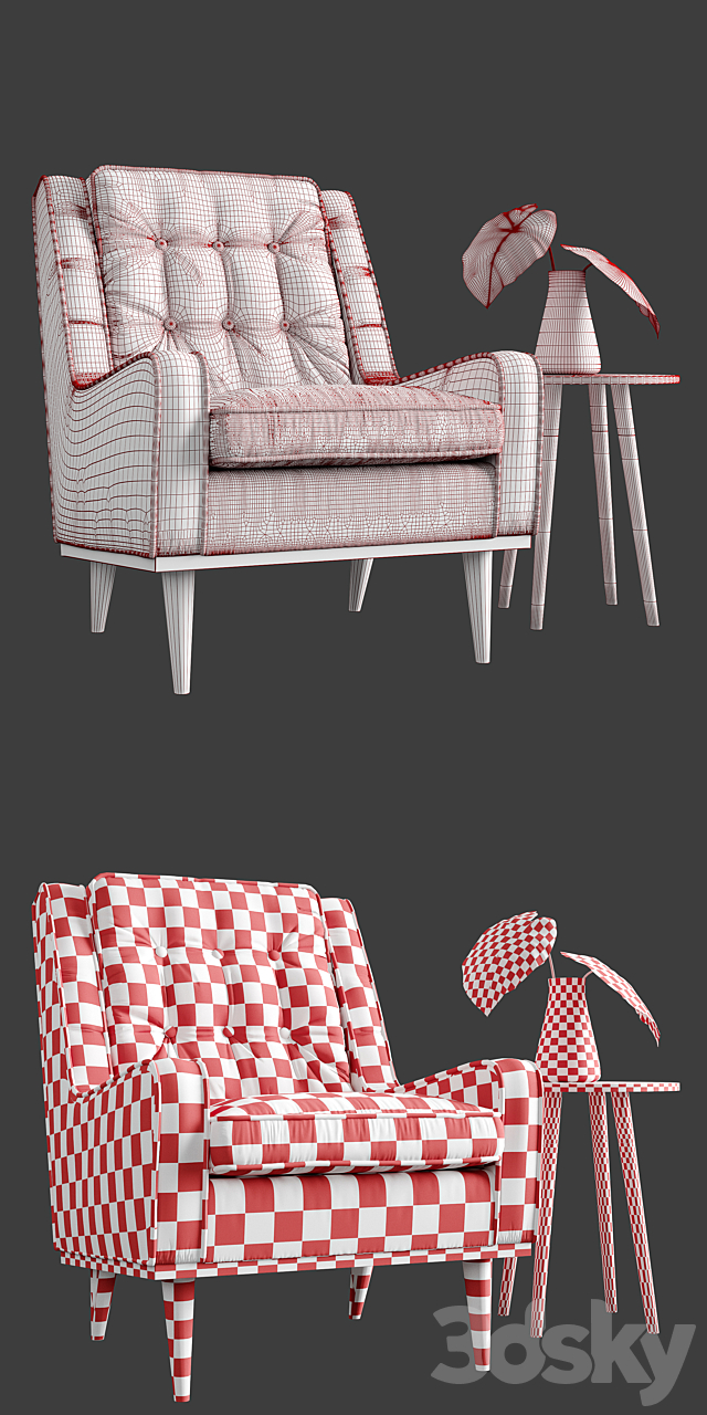 Scott armchair 3DSMax File - thumbnail 3