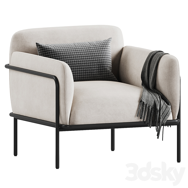 Scribe Armchair 3DS Max Model - thumbnail 1