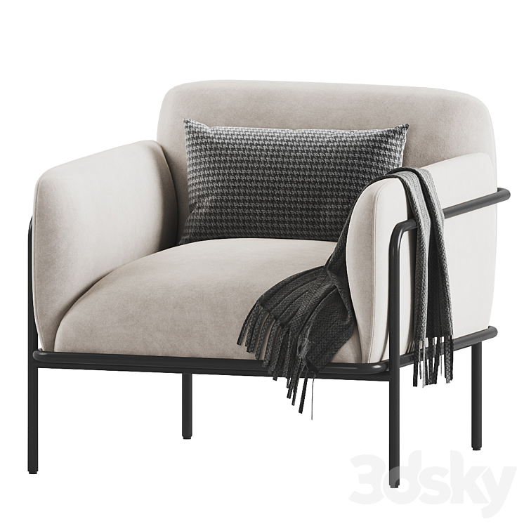 Scribe Armchair 3DS Max Model - thumbnail 2