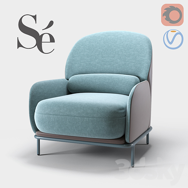 Se-london Beetley armchair 3DSMax File - thumbnail 1