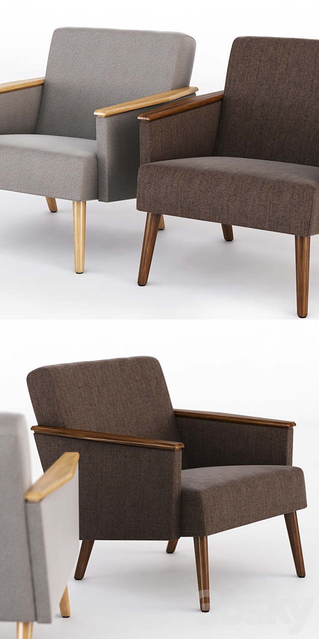 seat Harry 3ds Max - thumbnail 3