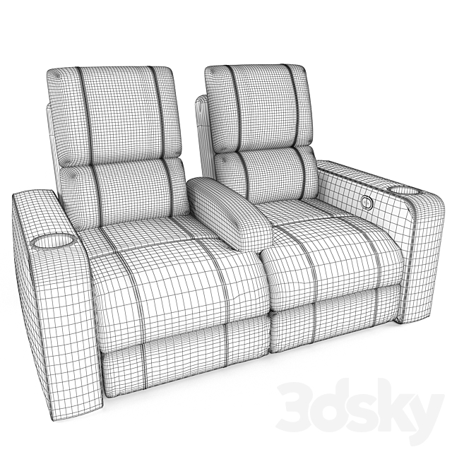 Seats for Cinemas 3DSMax File - thumbnail 3