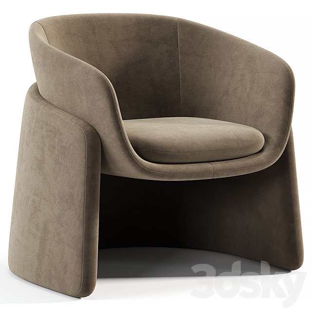 Seba Lounge Chair By Davis Furniture 3DS Max Model - thumbnail 4