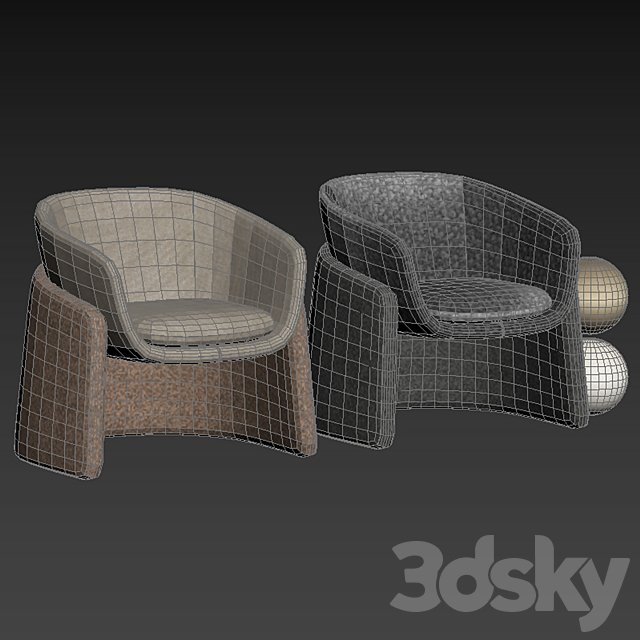 Seba Lounge Chair By Davis Furniture 3DS Max Model - thumbnail 6