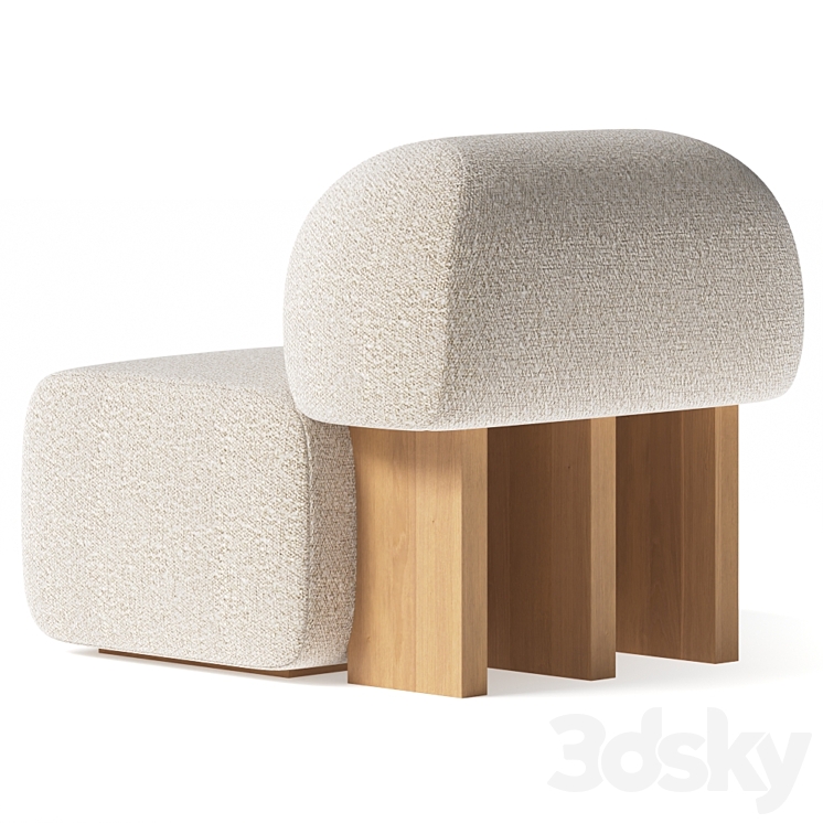 Secolo Cloud Boucle Yemeni Armchair 3DS Max - thumbnail 2