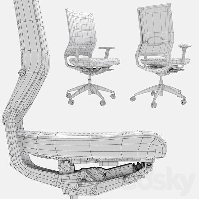 Sedus Quarterback Office Chair 3DSMax File - thumbnail 3