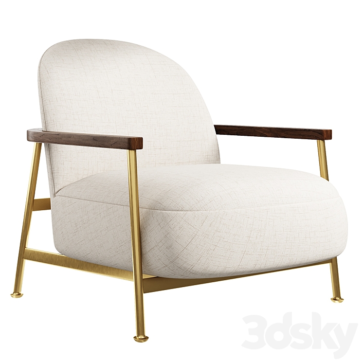 Sejour Lounge Chair By GamFratesi 3DS Max Model - thumbnail 1