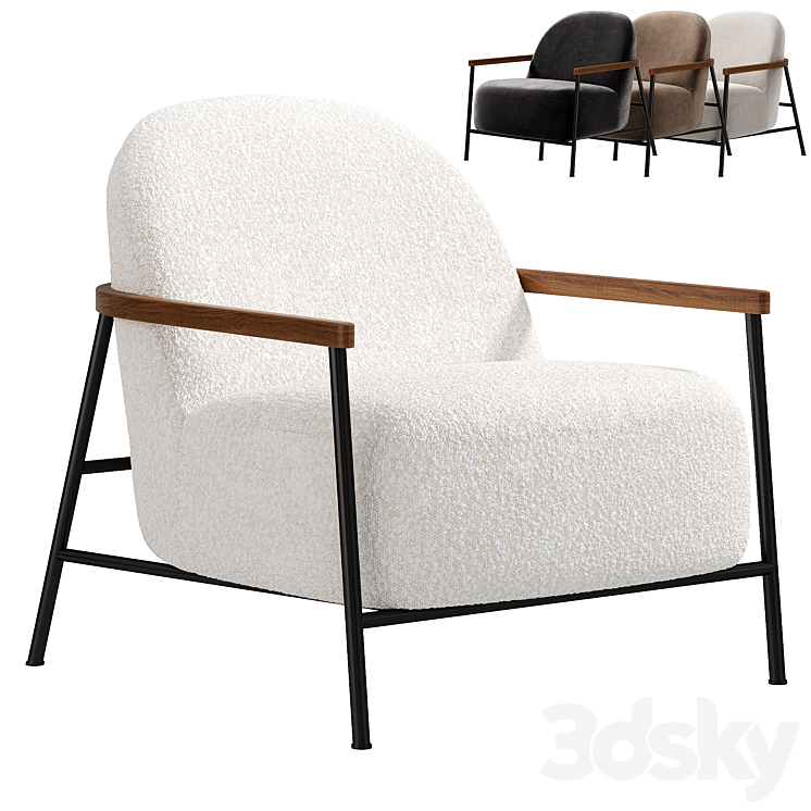 Sejour Lounge Chair by GamFratesi gubi 3DS Max Model - thumbnail 1