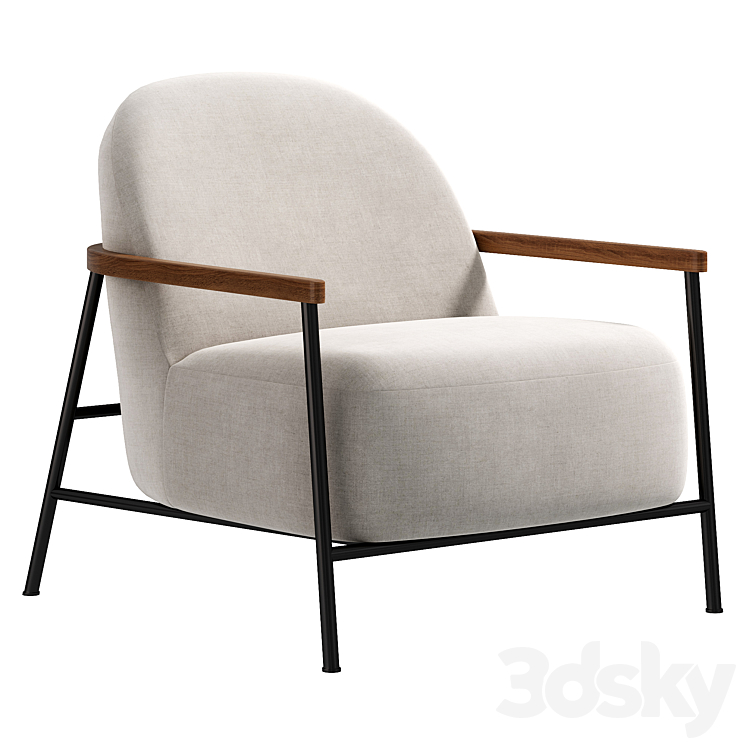 Sejour Lounge Chair by GamFratesi gubi 3DS Max Model - thumbnail 2