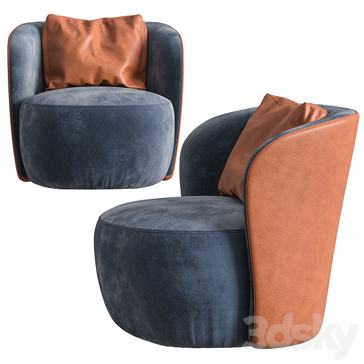 Selva lucrezia armchair 3DS Max - thumbnail 1