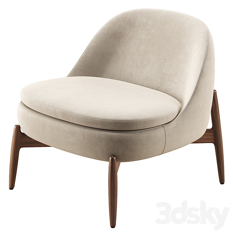 Sendai Easy Chair \/ Minotti 3DS Max - thumbnail 2